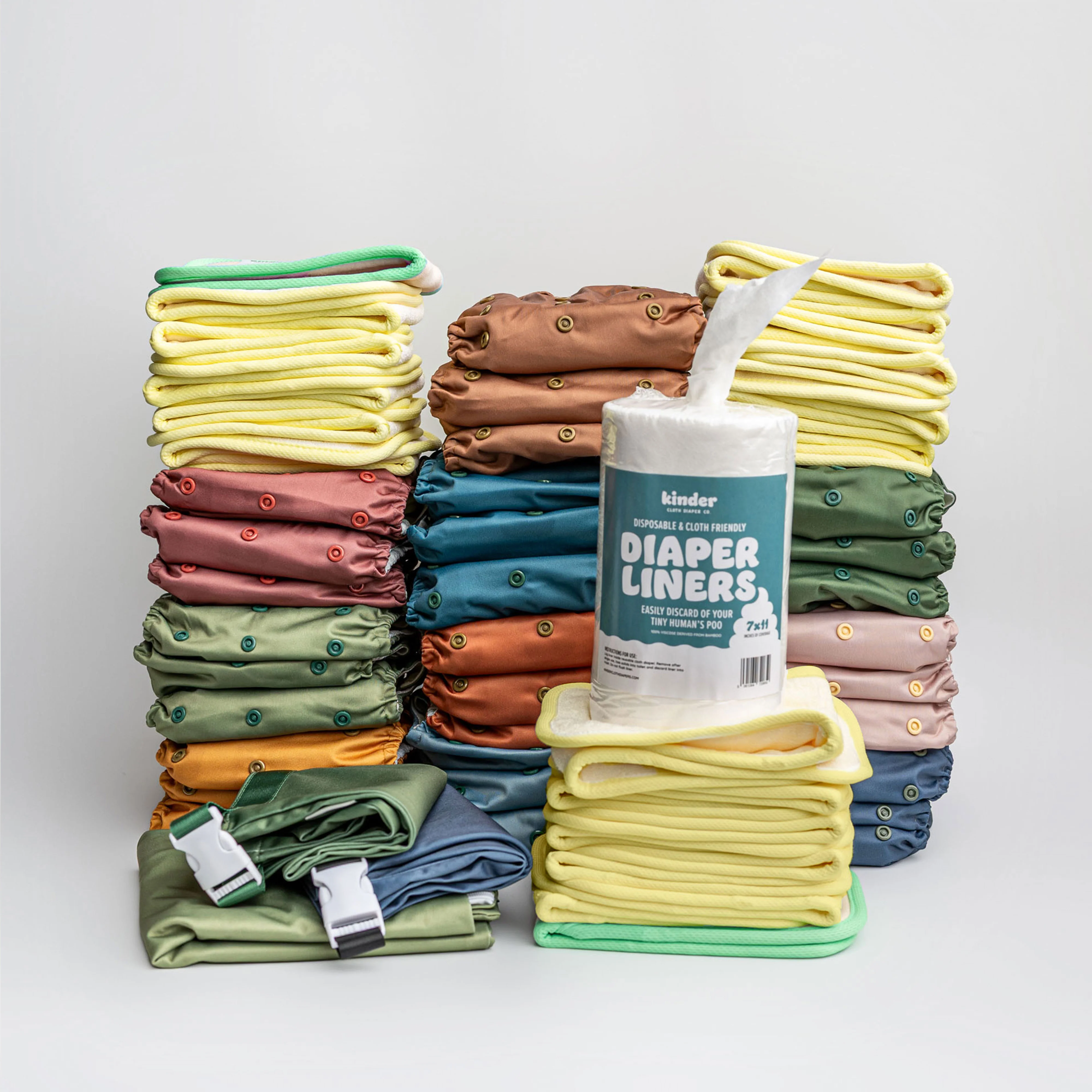 30 of Our Best Selling Solids - New Parent Starter Bundle of Essentials Pocket Diapers