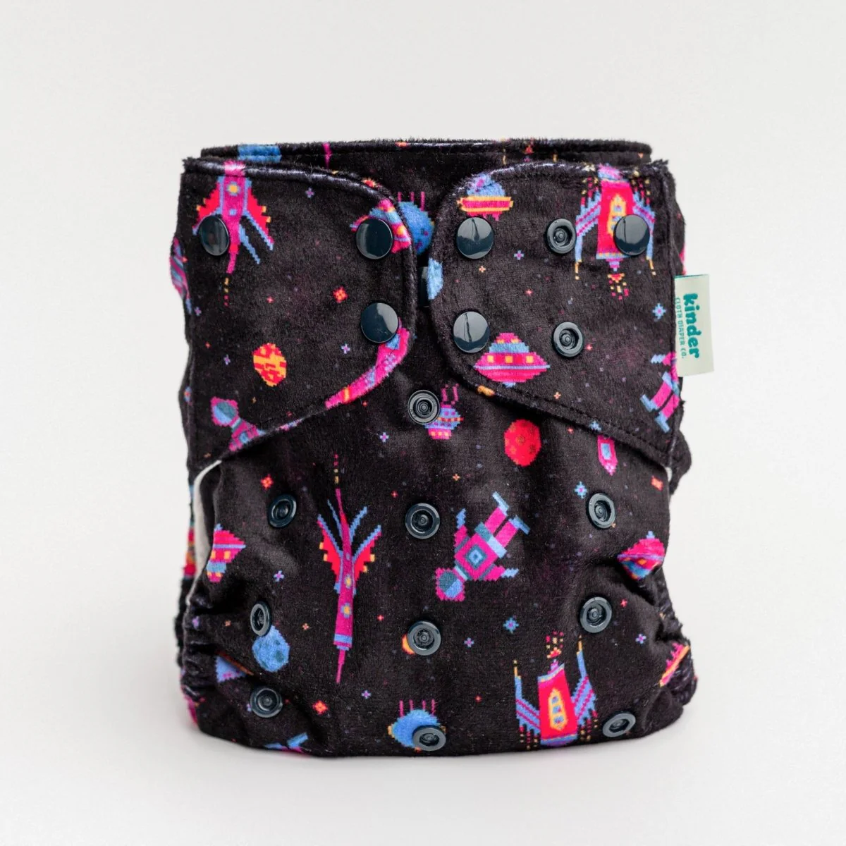 Patterned Lounger Pocket Cloth Diaper — Minky Fleece with Athletic Wicking Jersey - Image 19