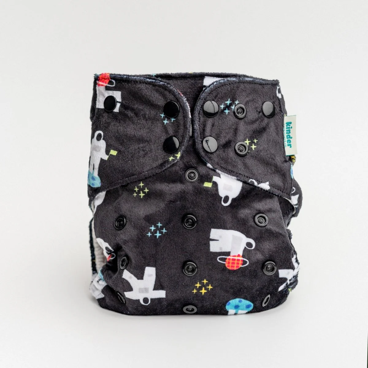 Patterned Lounger Pocket Cloth Diaper — Minky Fleece with Athletic Wicking Jersey - Image 28