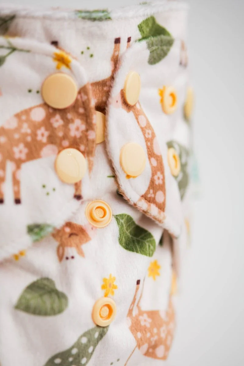 Patterned Lounger Pocket Cloth Diaper — Minky Fleece with Athletic Wicking Jersey - Image 36