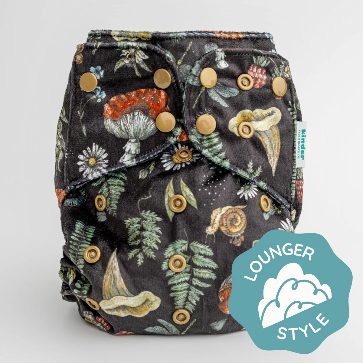 Patterned Lounger Pocket Cloth Diaper — Minky Fleece with Athletic Wicking Jersey - Image 45