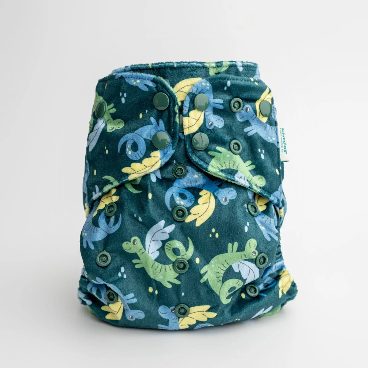 Patterned Lounger Pocket Cloth Diaper — Minky Fleece with Athletic Wicking Jersey - Image 47