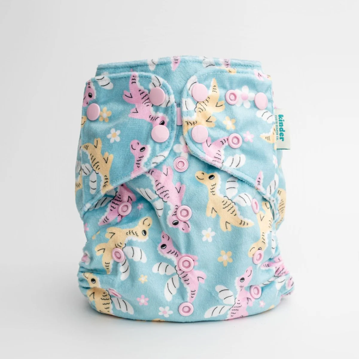 Patterned Lounger Pocket Cloth Diaper — Minky Fleece with Athletic Wicking Jersey - Image 48