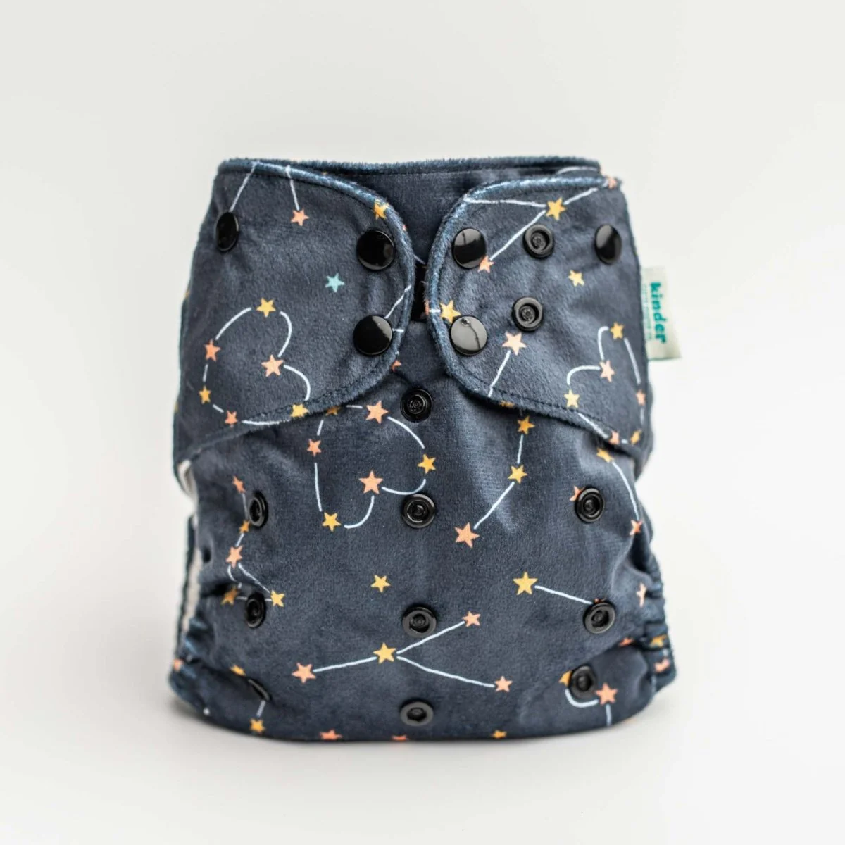 Patterned Lounger Pocket Cloth Diaper — Minky Fleece with Athletic Wicking Jersey - Image 5