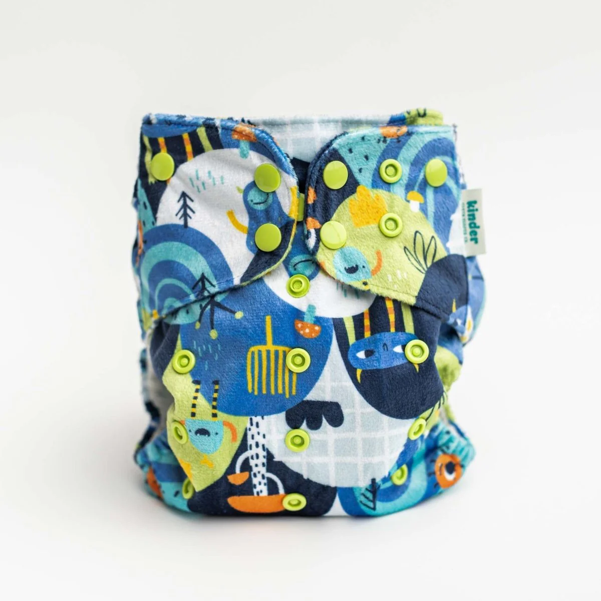 Patterned Lounger Pocket Cloth Diaper — Minky Fleece with Athletic Wicking Jersey - Image 50