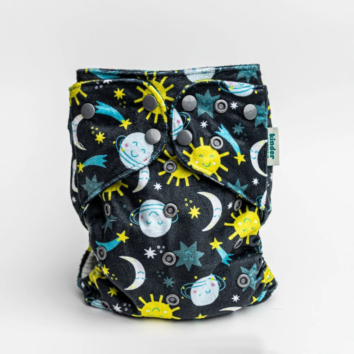 Patterned Lounger Pocket Cloth Diaper — Minky Fleece with Athletic Wicking Jersey - Image 7