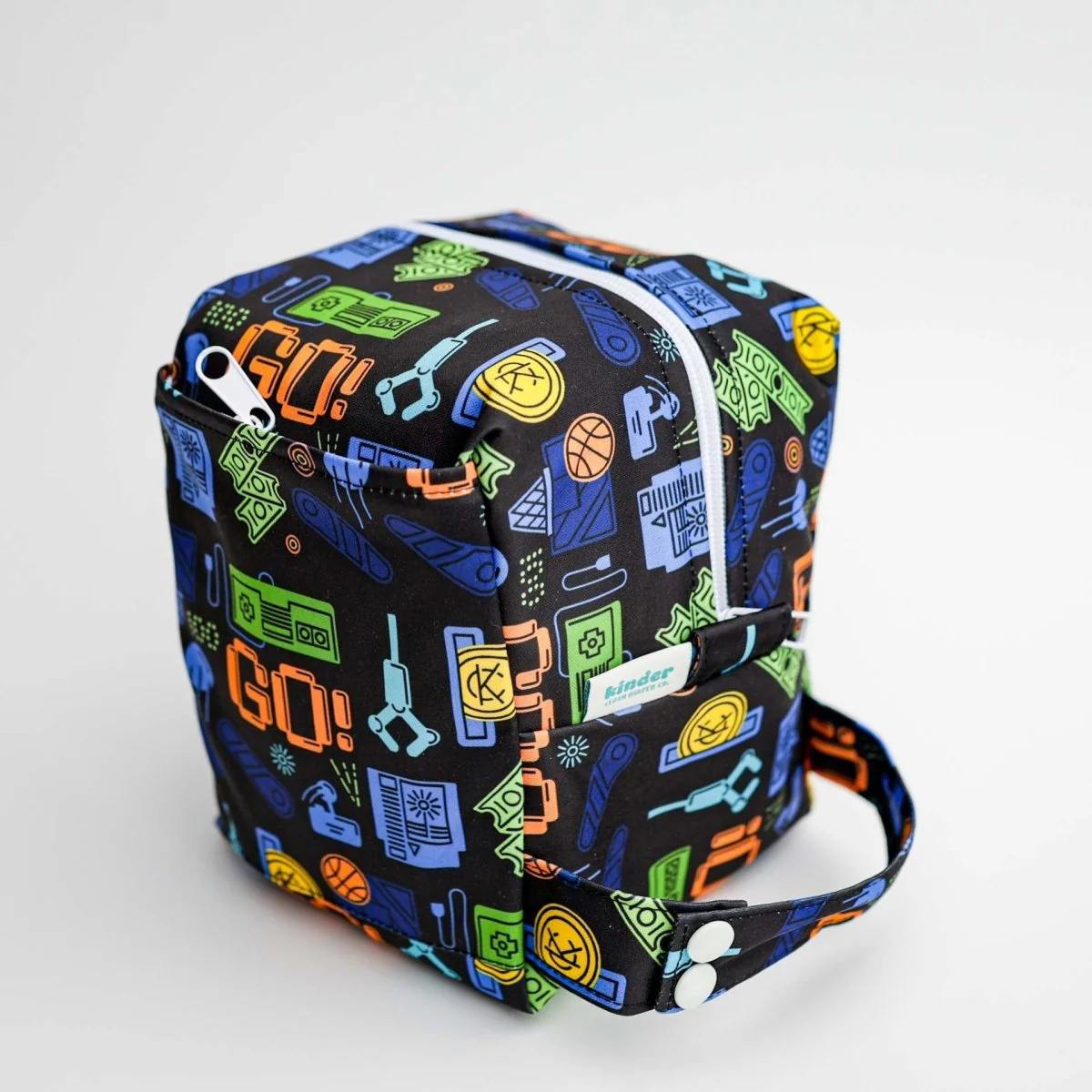 Reversible Mini Storage Travel Cube Diaper Pod with Exterior Storage Pocket - Image 21