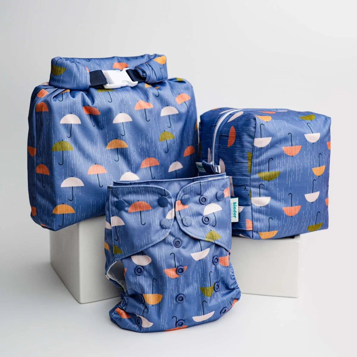 Reversible Mini Storage Travel Cube Diaper Pod with Exterior Storage Pocket - Image 24