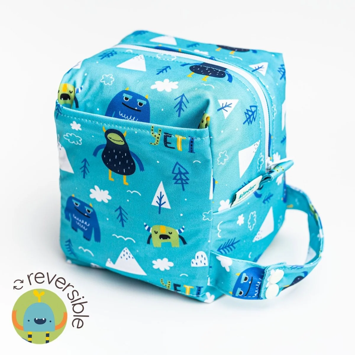 Reversible Mini Storage Travel Cube Diaper Pod with Exterior Storage Pocket - Image 4