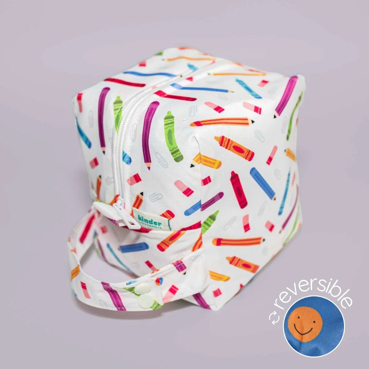 Reversible Mini Storage Travel Cube Diaper Pod with Exterior Storage Pocket - Image 6