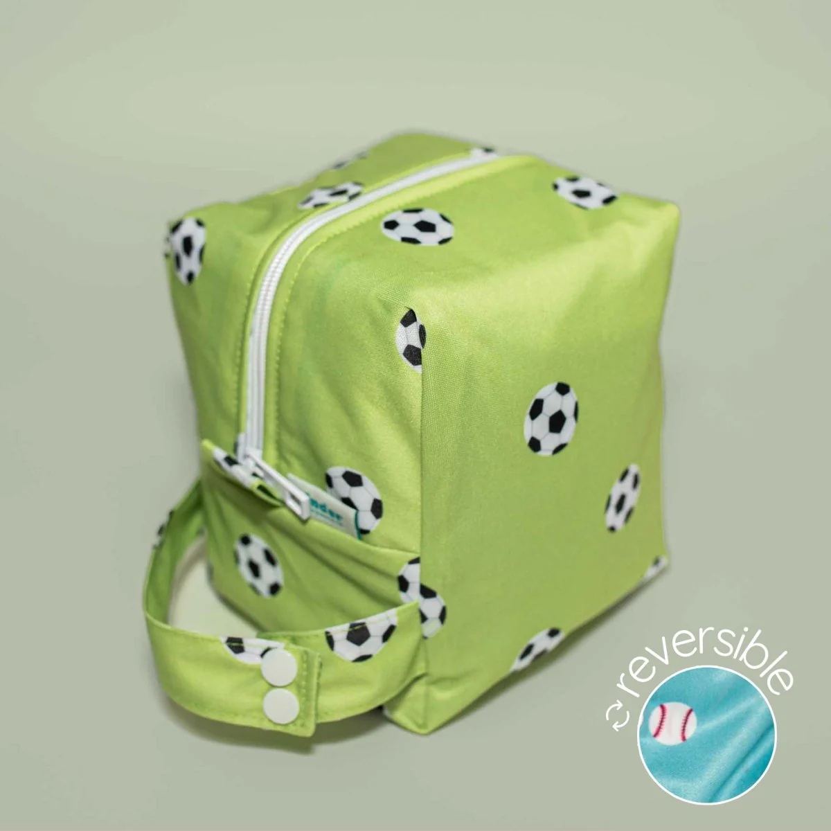 Reversible Mini Storage Travel Cube Diaper Pod with Exterior Storage Pocket - Image 7