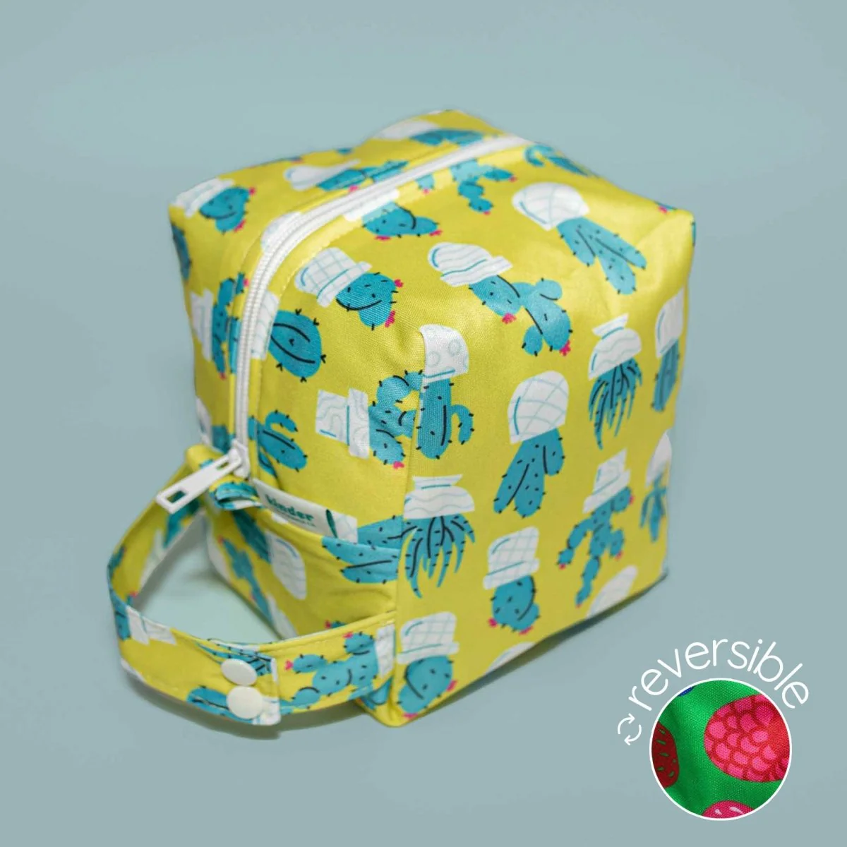 Reversible Mini Storage Travel Cube Diaper Pod with Exterior Storage Pocket - Image 9
