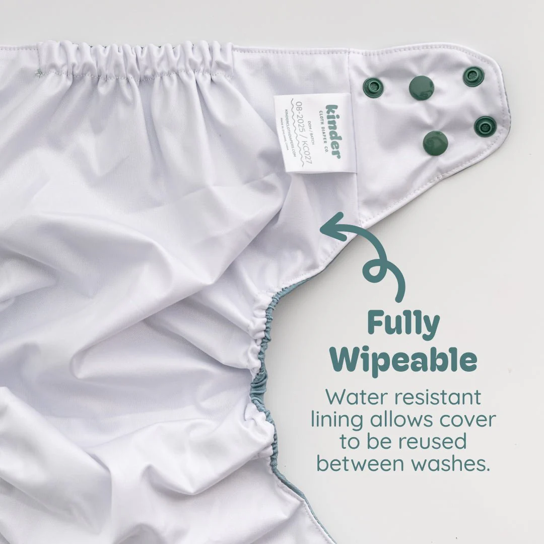 Solid Color: NEW Essentials Hybrid Wipeable Diaper Cover - Image 20