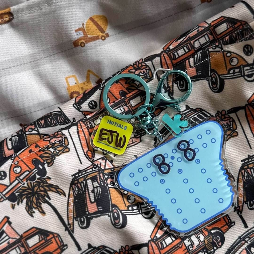 Cloth Diaper Snap Setting Keychain, Daycare Friendly Acrylic Guide for One Size Diapers - Image 2