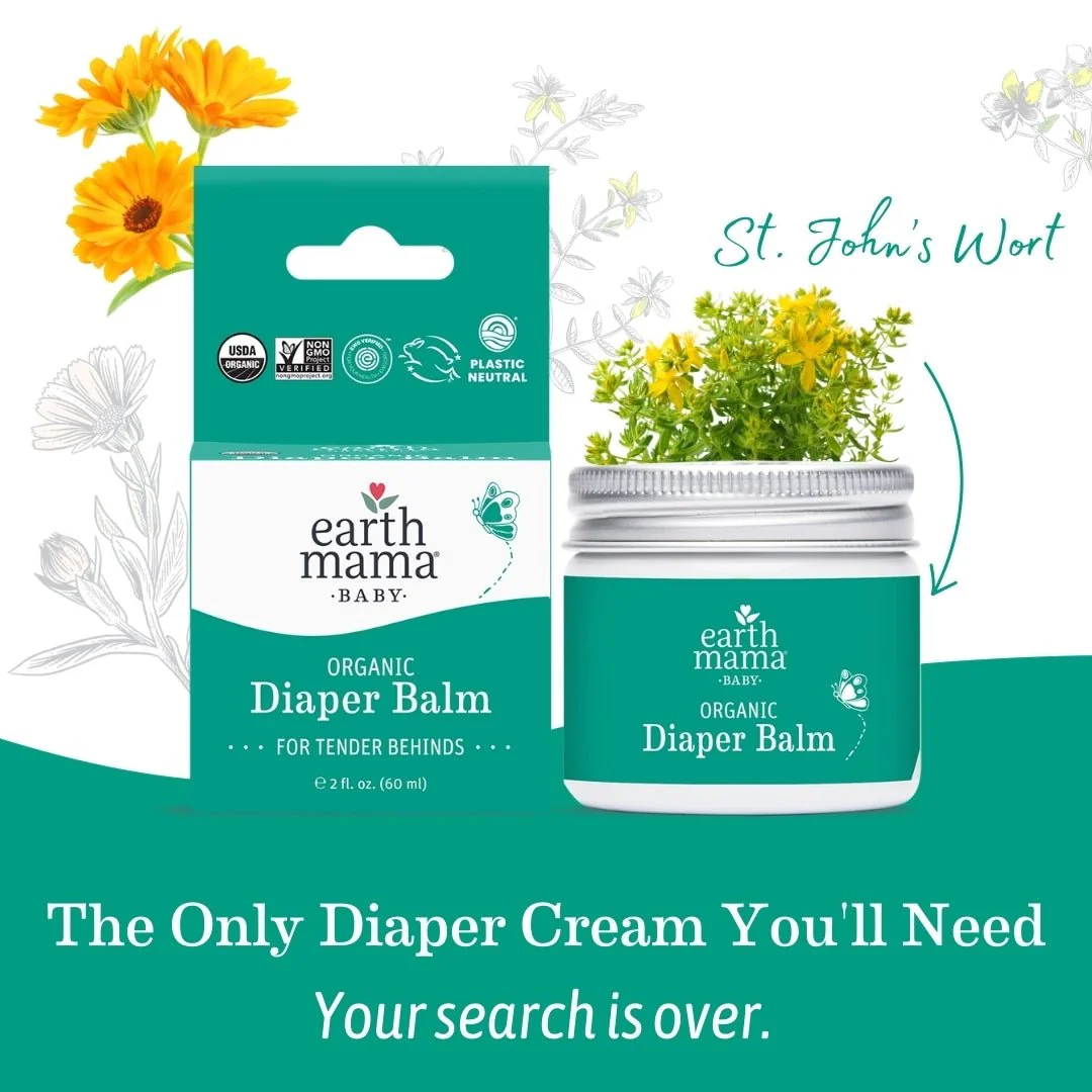 Earth Mama Cloth Diaper Safe Bum Organic Diaper Balm 2 oz Canister - Image 5