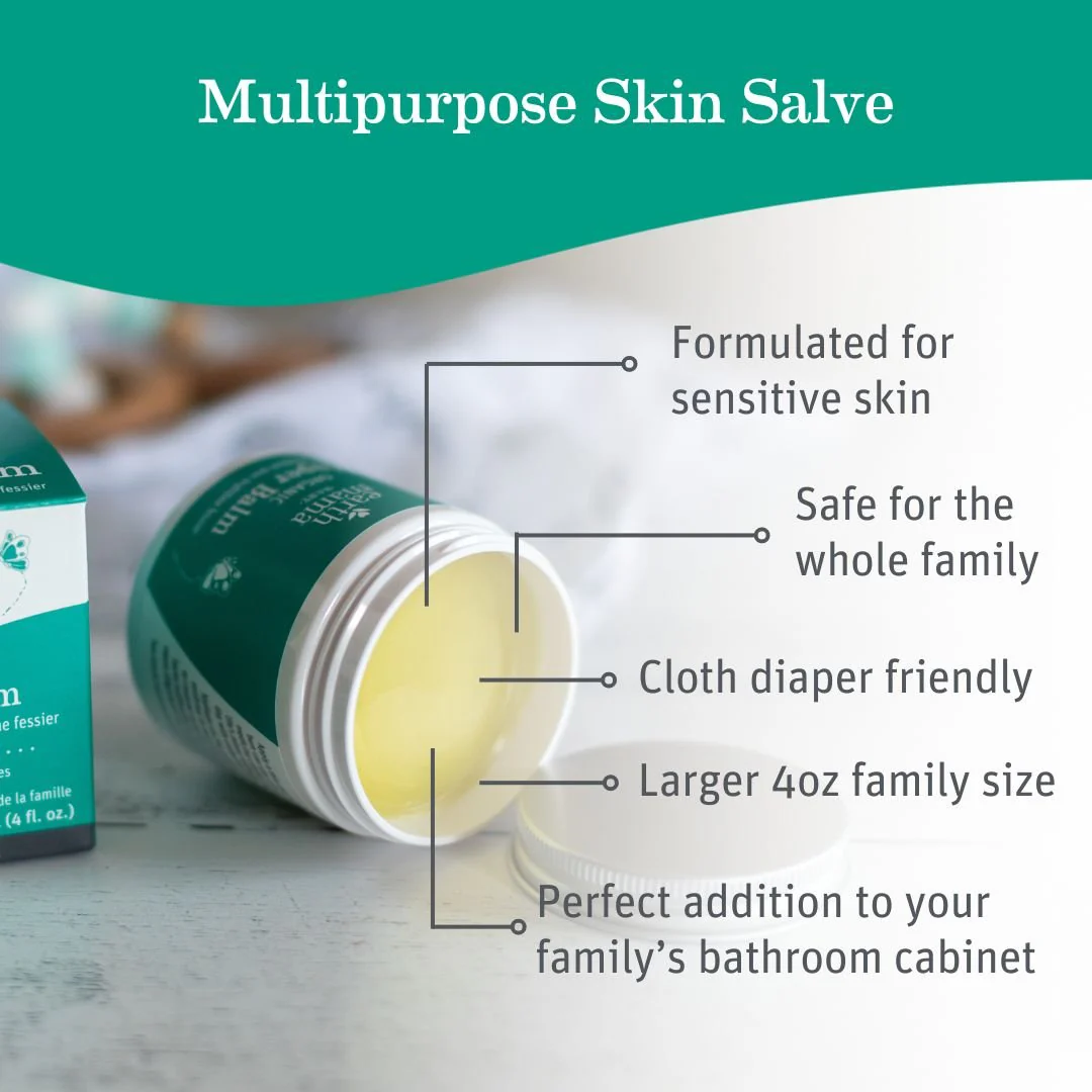 Earth Mama Cloth Diaper Safe Bum Organic Diaper Balm 2 oz Canister - Image 6