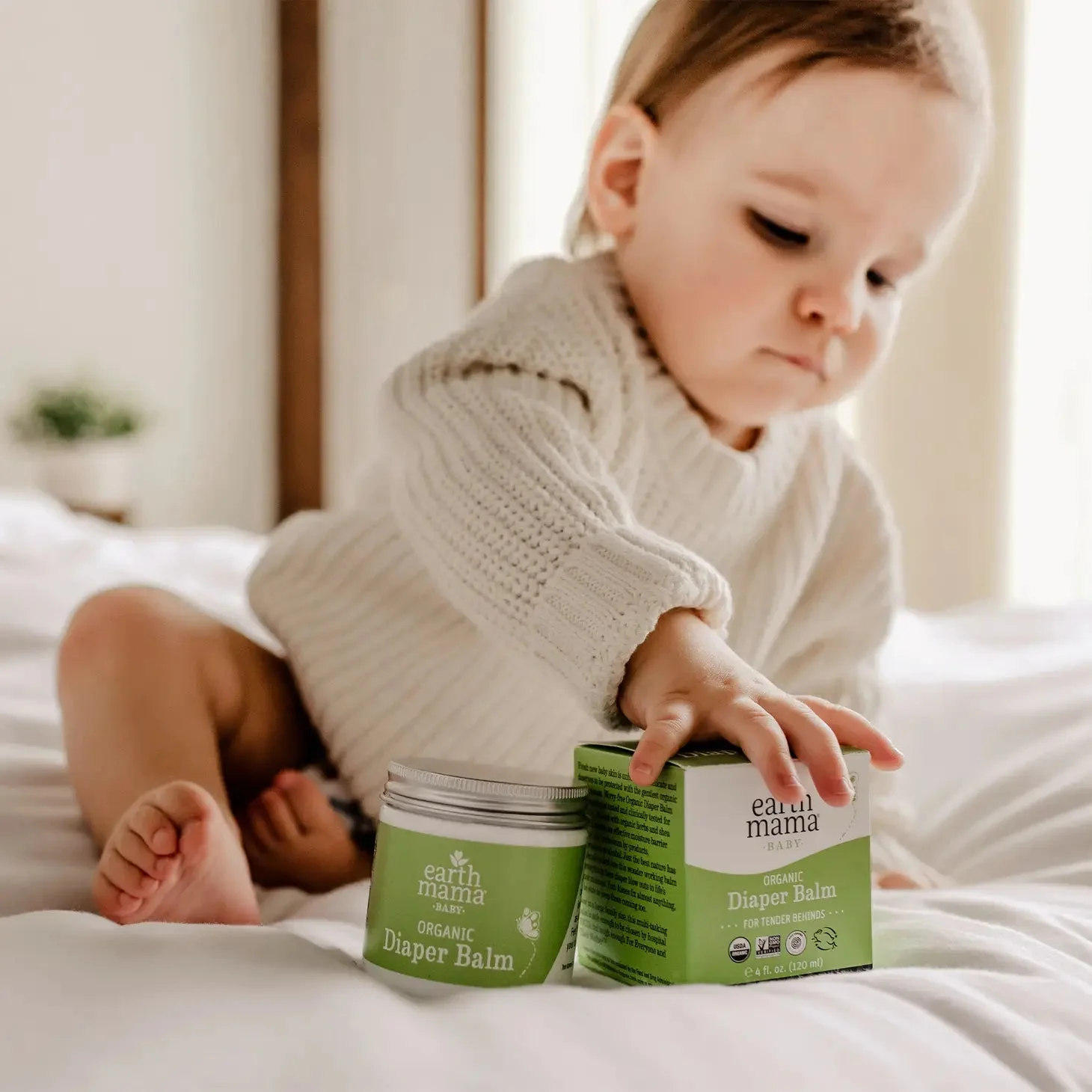 Earth Mama Cloth Diaper Safe Bum Organic Diaper Balm 2 oz Canister - Image 7