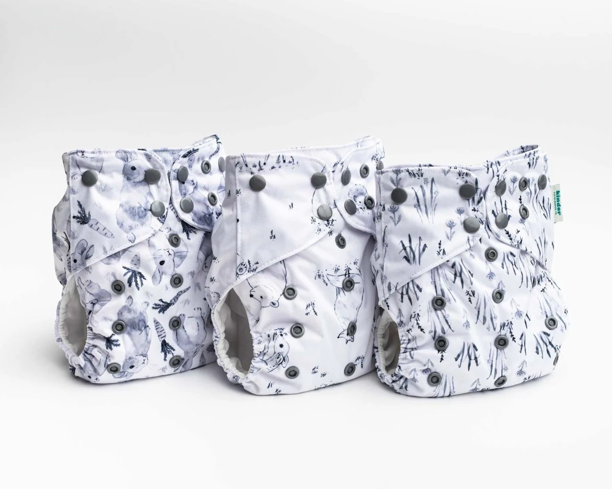 Floral: Essentials Pocket Cloth Diaper with Athletic Wicking Jersey, Grows with your Baby - Image 13