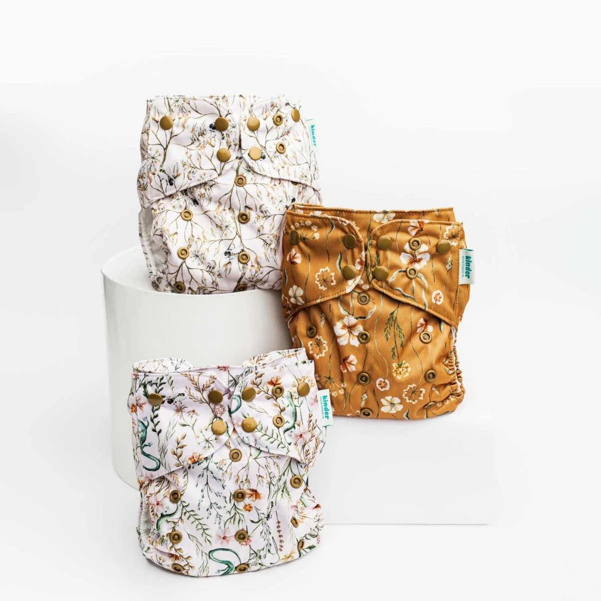 Floral: Essentials Pocket Cloth Diaper with Athletic Wicking Jersey, Grows with your Baby - Image 14
