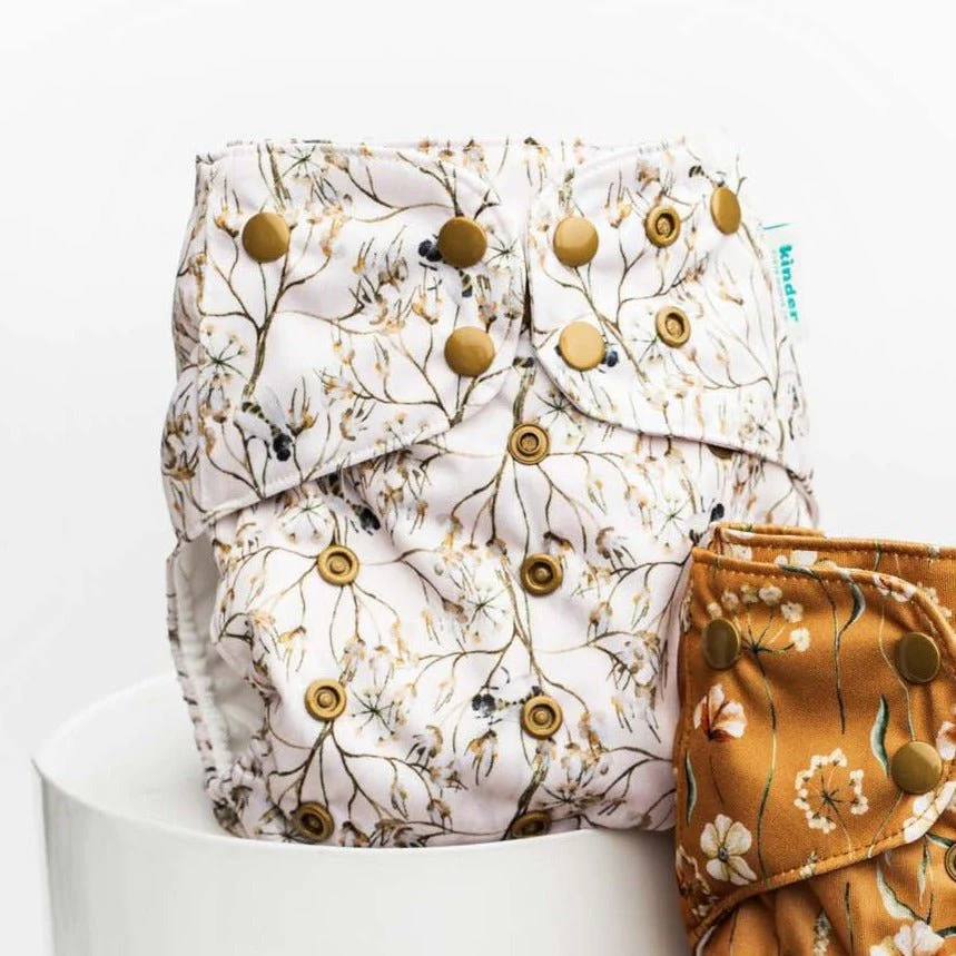 Floral: Essentials Pocket Cloth Diaper with Athletic Wicking Jersey, Grows with your Baby - Image 15