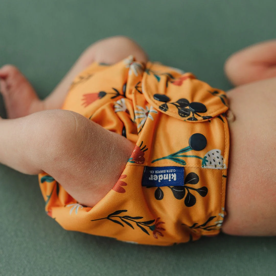 Floral: Essentials Pocket Cloth Diaper with Athletic Wicking Jersey, Grows with your Baby - Image 21