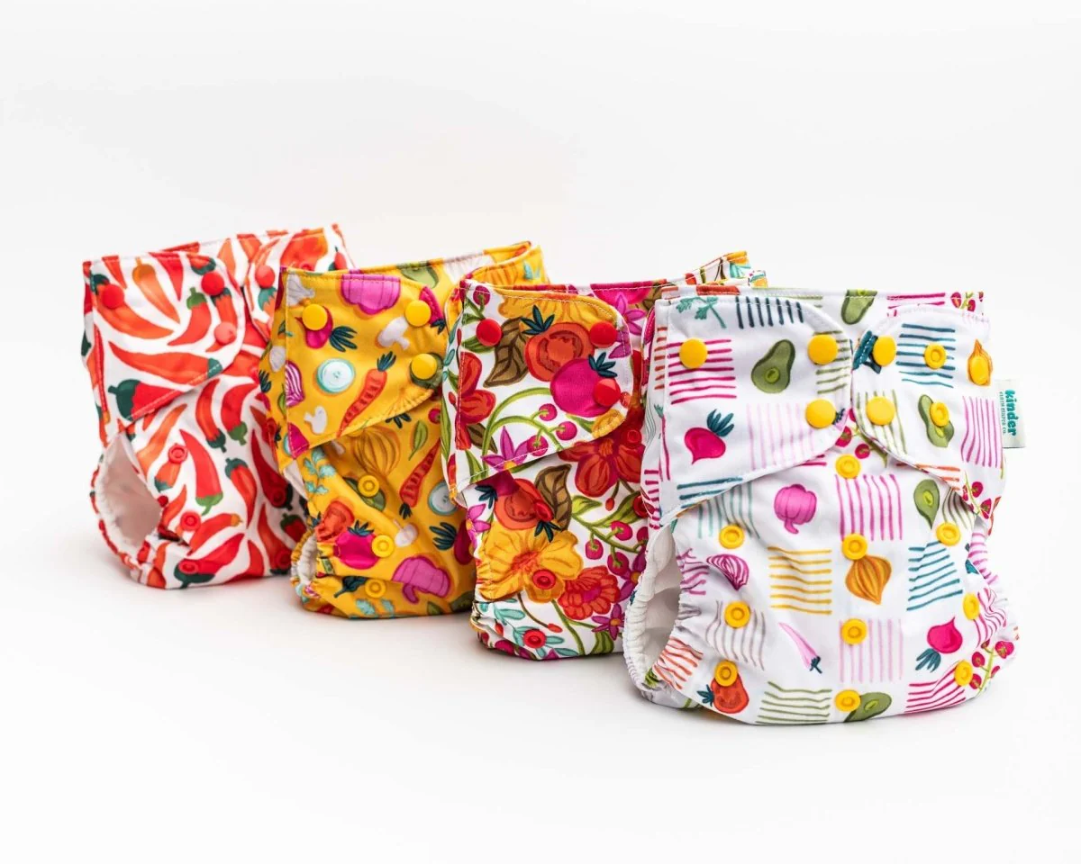 Food: Essentials Pocket Cloth Diaper with Athletic Wicking Jersey, Grows with your Baby - Image 28
