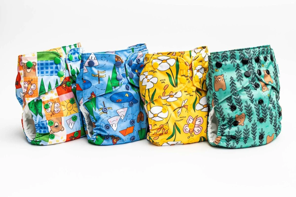 Floral: Essentials Pocket Cloth Diaper with Athletic Wicking Jersey, Grows with your Baby - Image 27