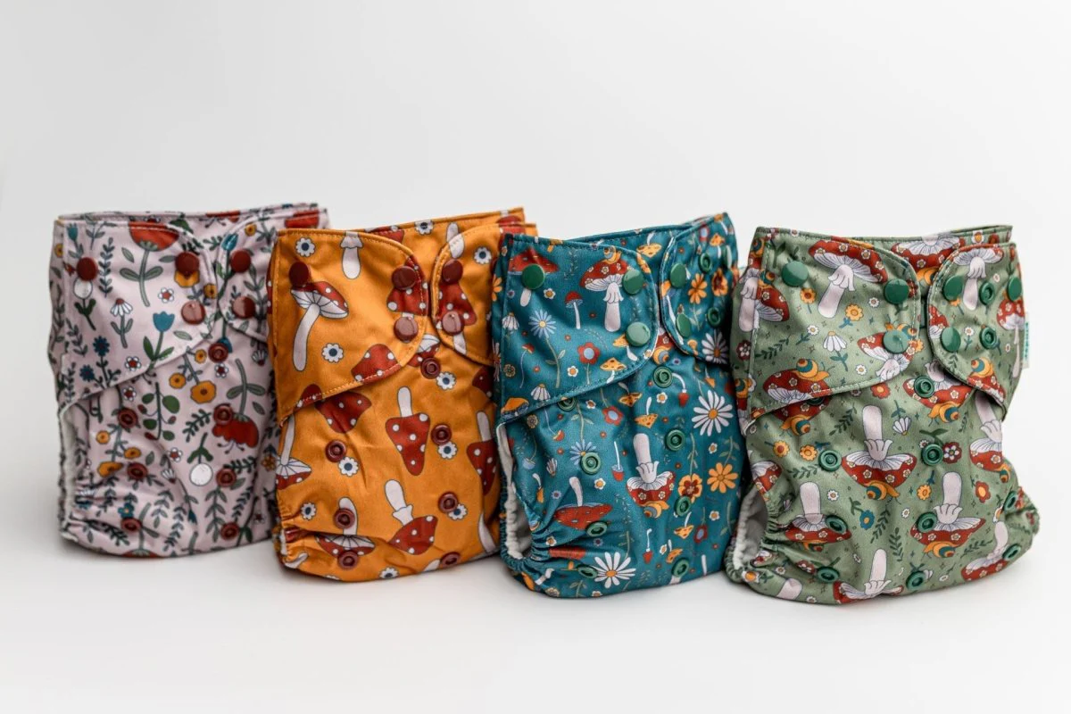 Floral: Essentials Pocket Cloth Diaper with Athletic Wicking Jersey, Grows with your Baby - Image 33