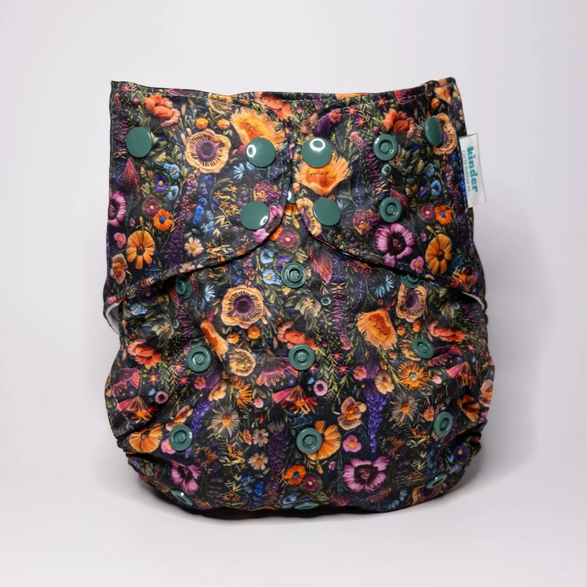 Floral: Essentials Pocket Cloth Diaper with Athletic Wicking Jersey, Grows with your Baby - Image 4