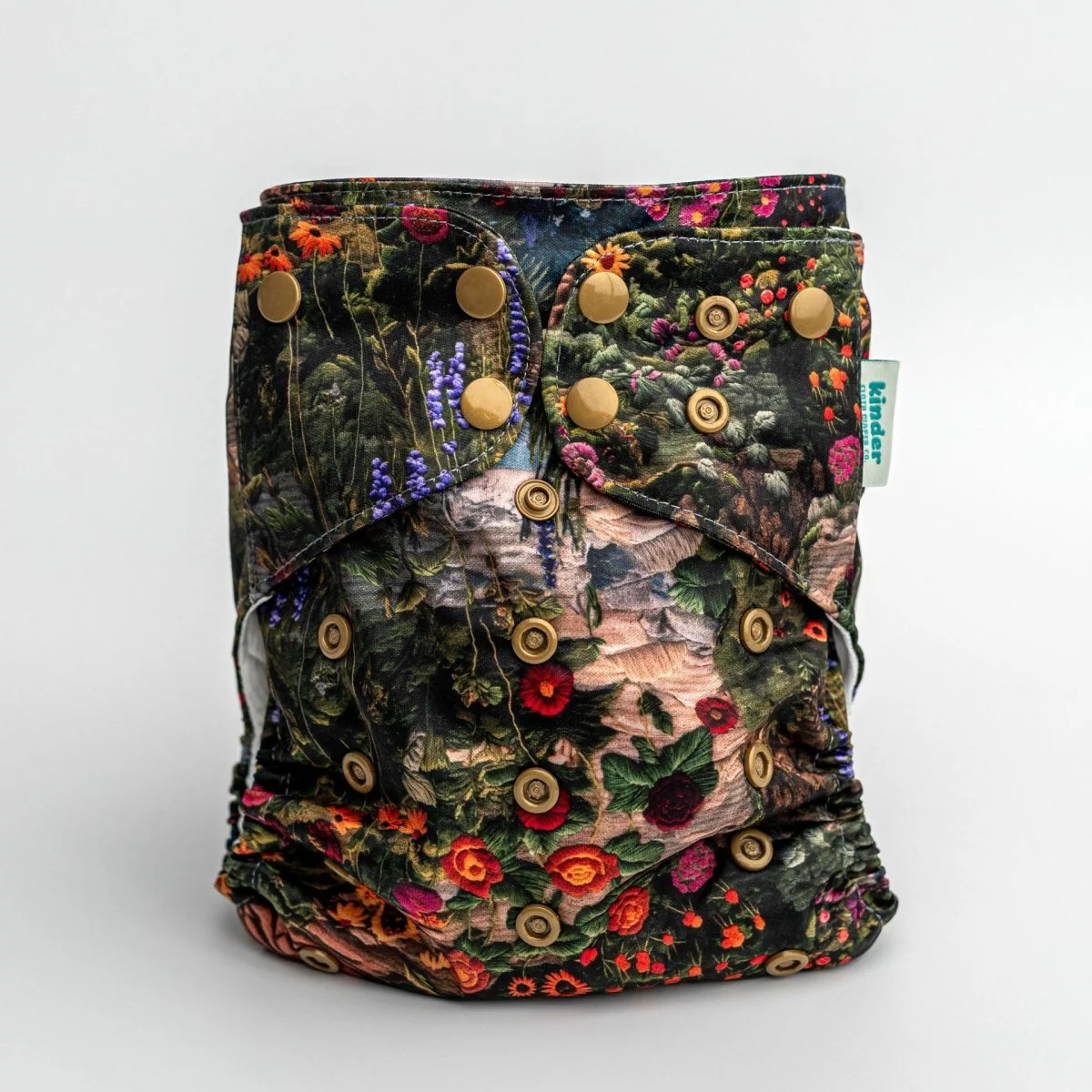 Floral: Essentials Pocket Cloth Diaper with Athletic Wicking Jersey, Grows with your Baby - Image 5