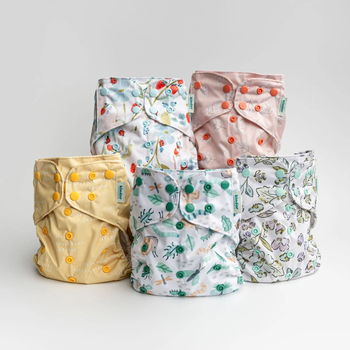 Floral: Essentials Pocket Cloth Diaper with Athletic Wicking Jersey, Grows with your Baby - Image 71