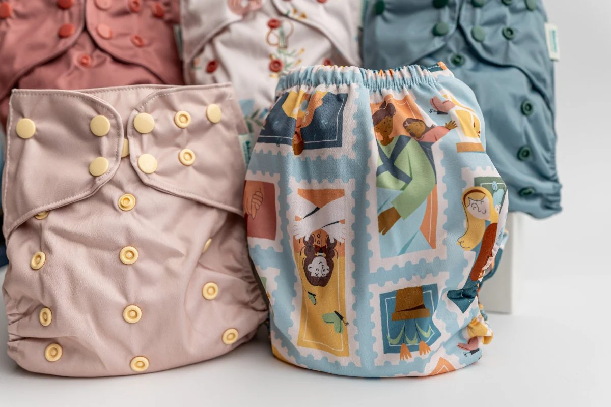 Floral: Essentials Pocket Cloth Diaper with Athletic Wicking Jersey, Grows with your Baby - Image 82