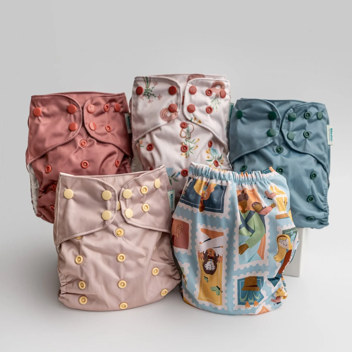 Floral: Essentials Pocket Cloth Diaper with Athletic Wicking Jersey, Grows with your Baby - Image 83