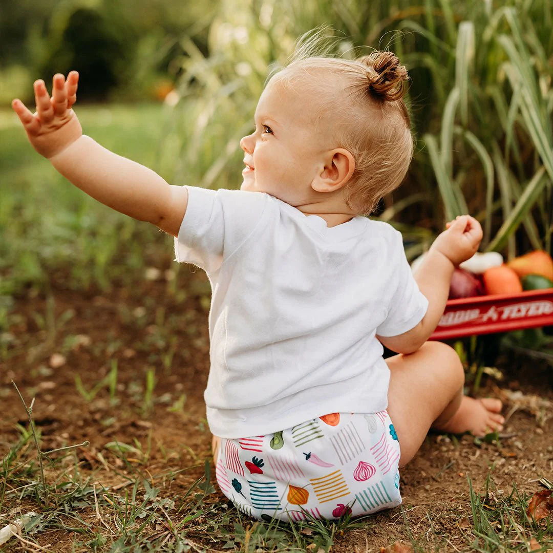 Food: Essentials Pocket Cloth Diaper with Athletic Wicking Jersey, Grows with your Baby - Image 26
