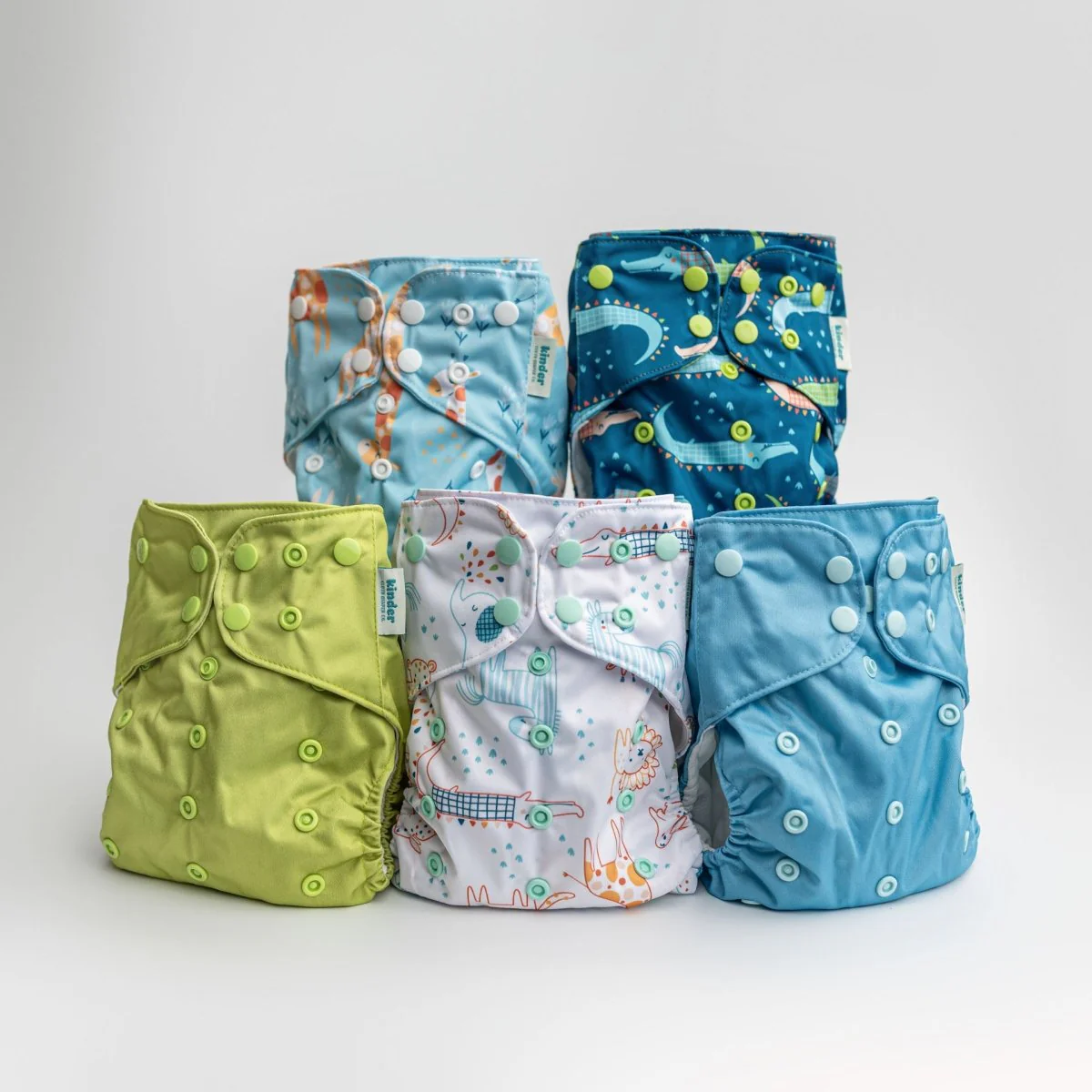 Animals and Insects: Essentials Pocket Cloth Diaper with Athletic Wicking Jersey, Grows with your Baby - Image 106