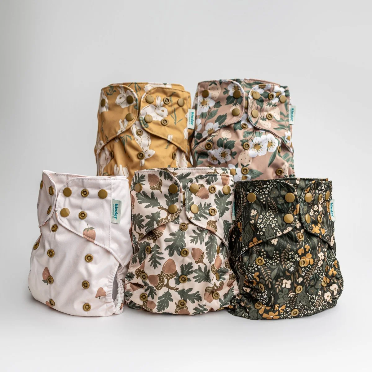 Floral: Essentials Pocket Cloth Diaper with Athletic Wicking Jersey, Grows with your Baby - Image 70