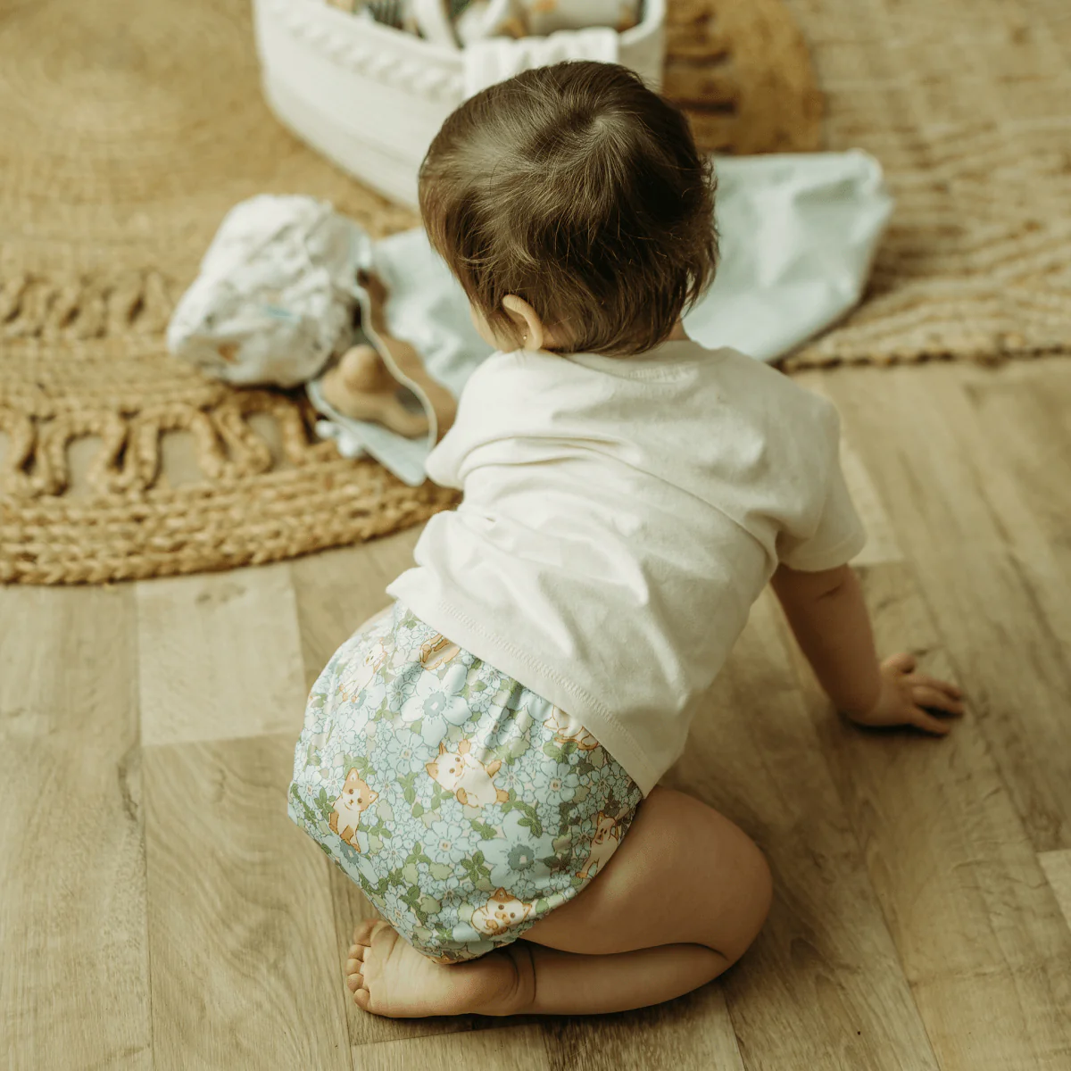 Animals and Insects: Essentials Pocket Cloth Diaper with Athletic Wicking Jersey, Grows with your Baby - Image 150