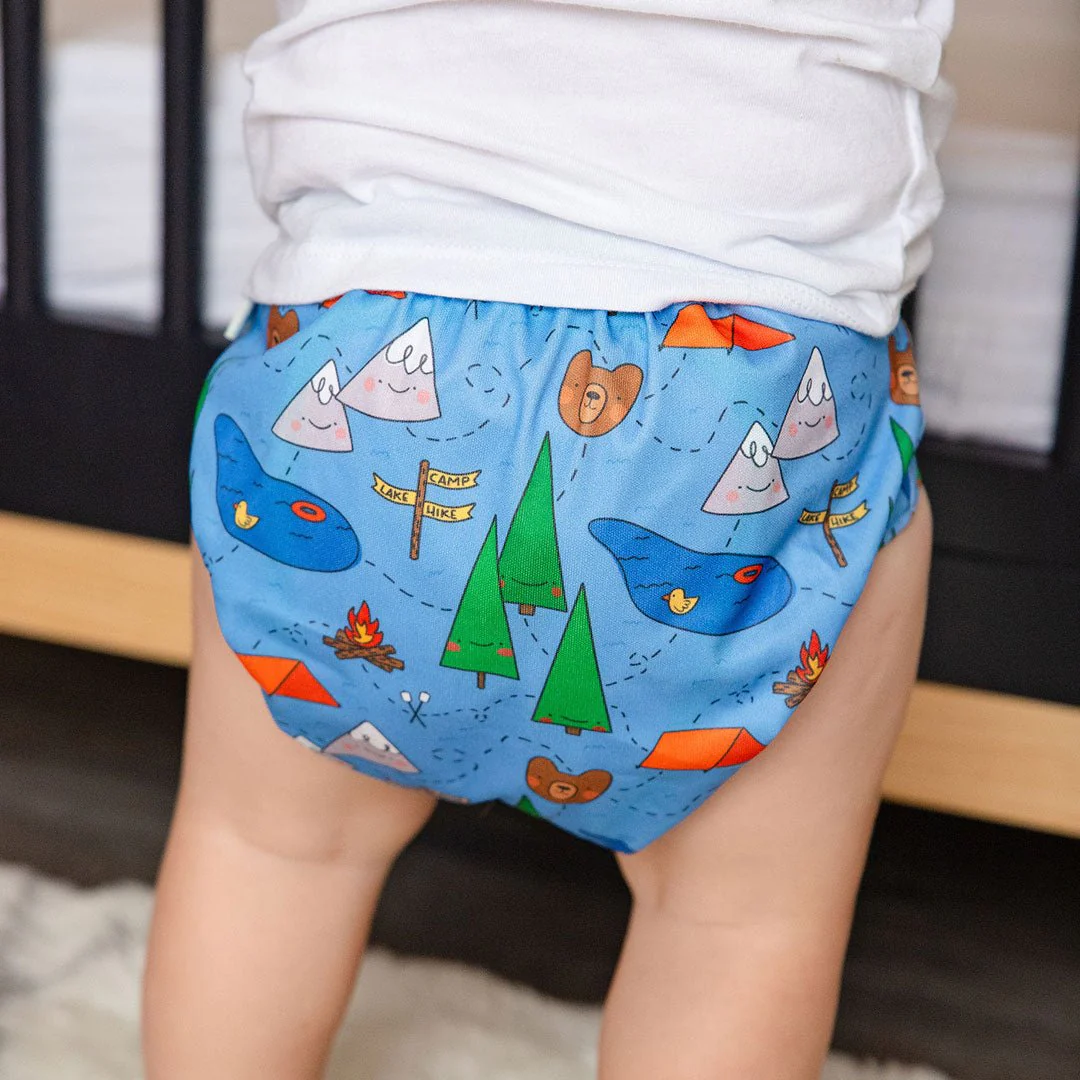 Animals and Insects: Essentials Pocket Cloth Diaper with Athletic Wicking Jersey, Grows with your Baby - Image 35