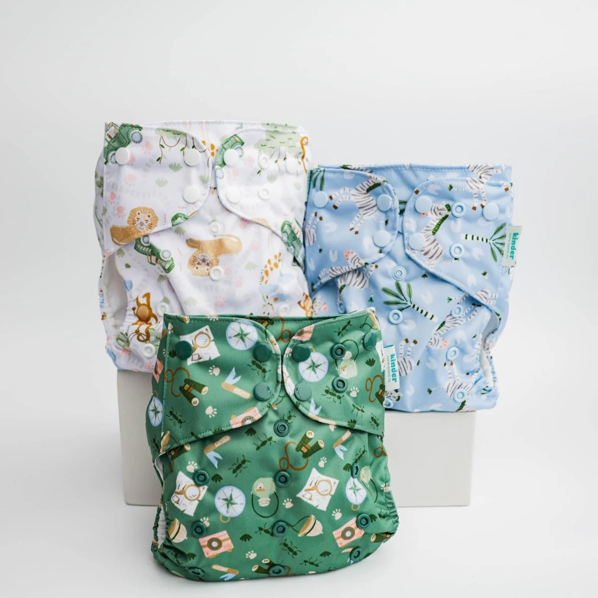 Animals and Insects: Essentials Pocket Cloth Diaper with Athletic Wicking Jersey, Grows with your Baby - Image 44