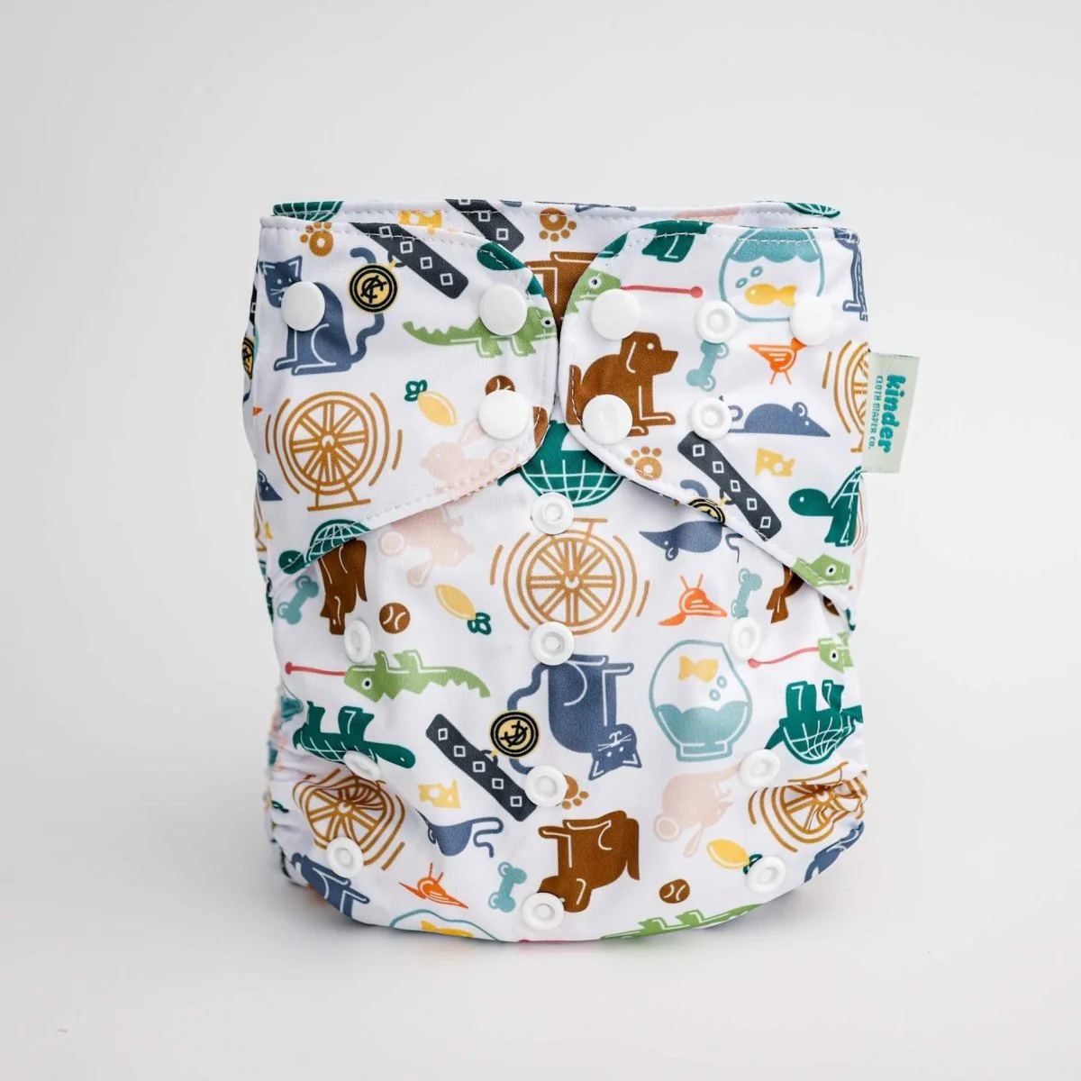 Animals and Insects: Essentials Pocket Cloth Diaper with Athletic Wicking Jersey, Grows with your Baby - Image 47