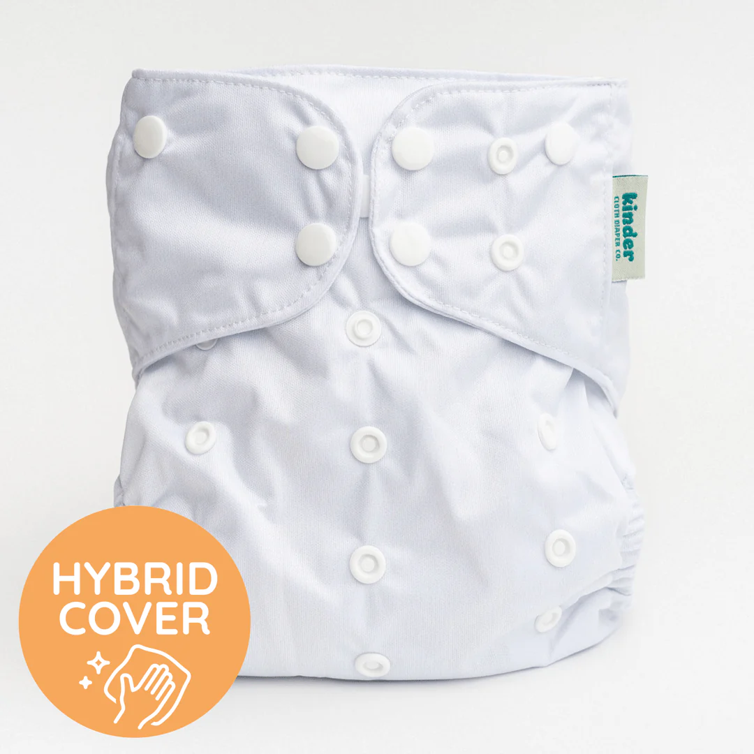 Solid Color: NEW Essentials Hybrid Wipeable Diaper Cover - Image 3