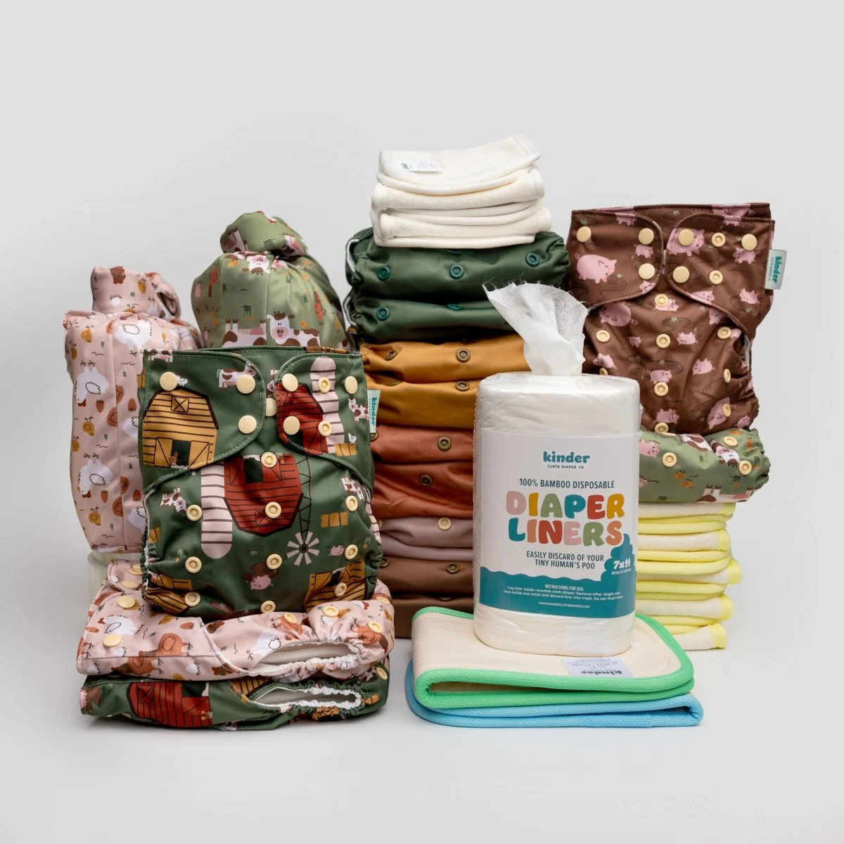 New Parent Starter Bundles: Pocket Cloth Diapers with Athletic Wicking Jersey and More - Image 38