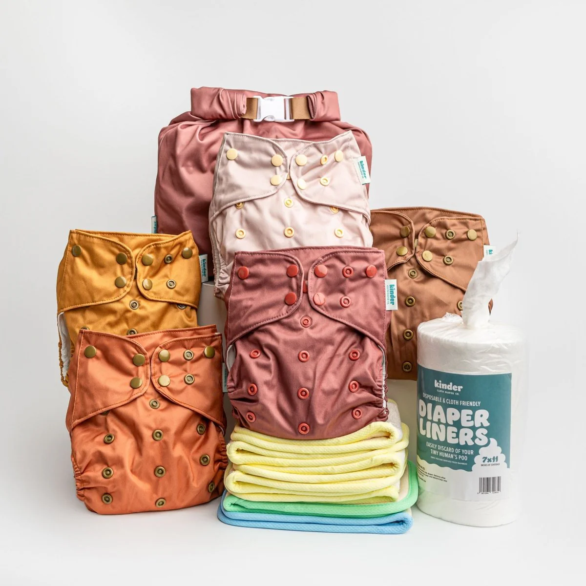 New Parent Starter Bundles: Pocket Cloth Diapers with Athletic Wicking Jersey and More - Image 58