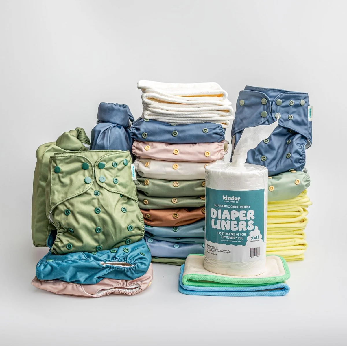 New Parent Starter Bundles: Pocket Cloth Diapers with Athletic Wicking Jersey and More - Image 64