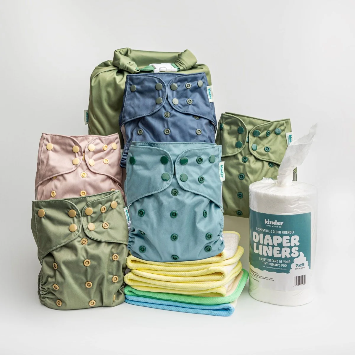 New Parent Starter Bundles: Pocket Cloth Diapers with Athletic Wicking Jersey and More - Image 73