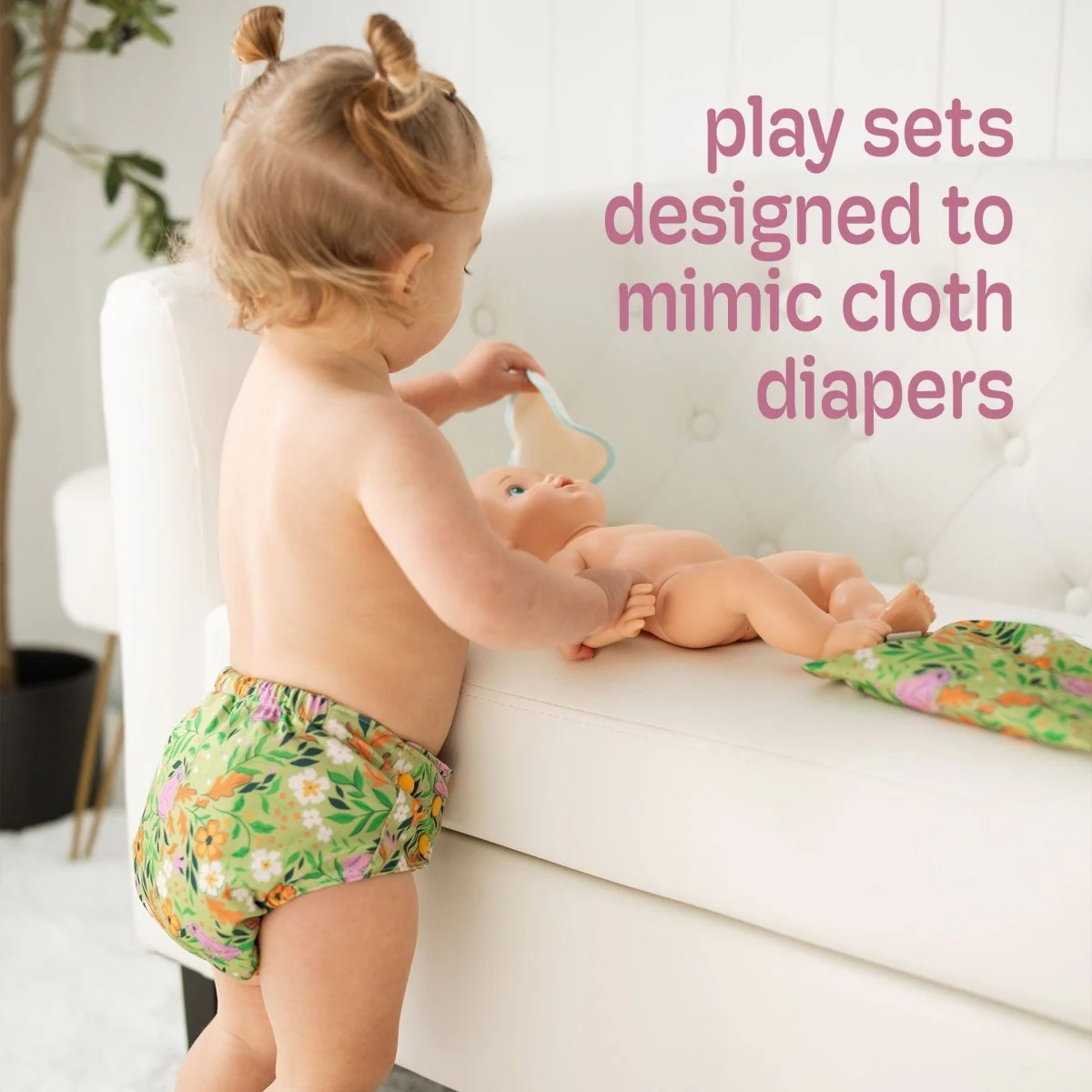 Reusable Doll Toy Diaper Set with Mini Reusable Baby Wipes - Image 20