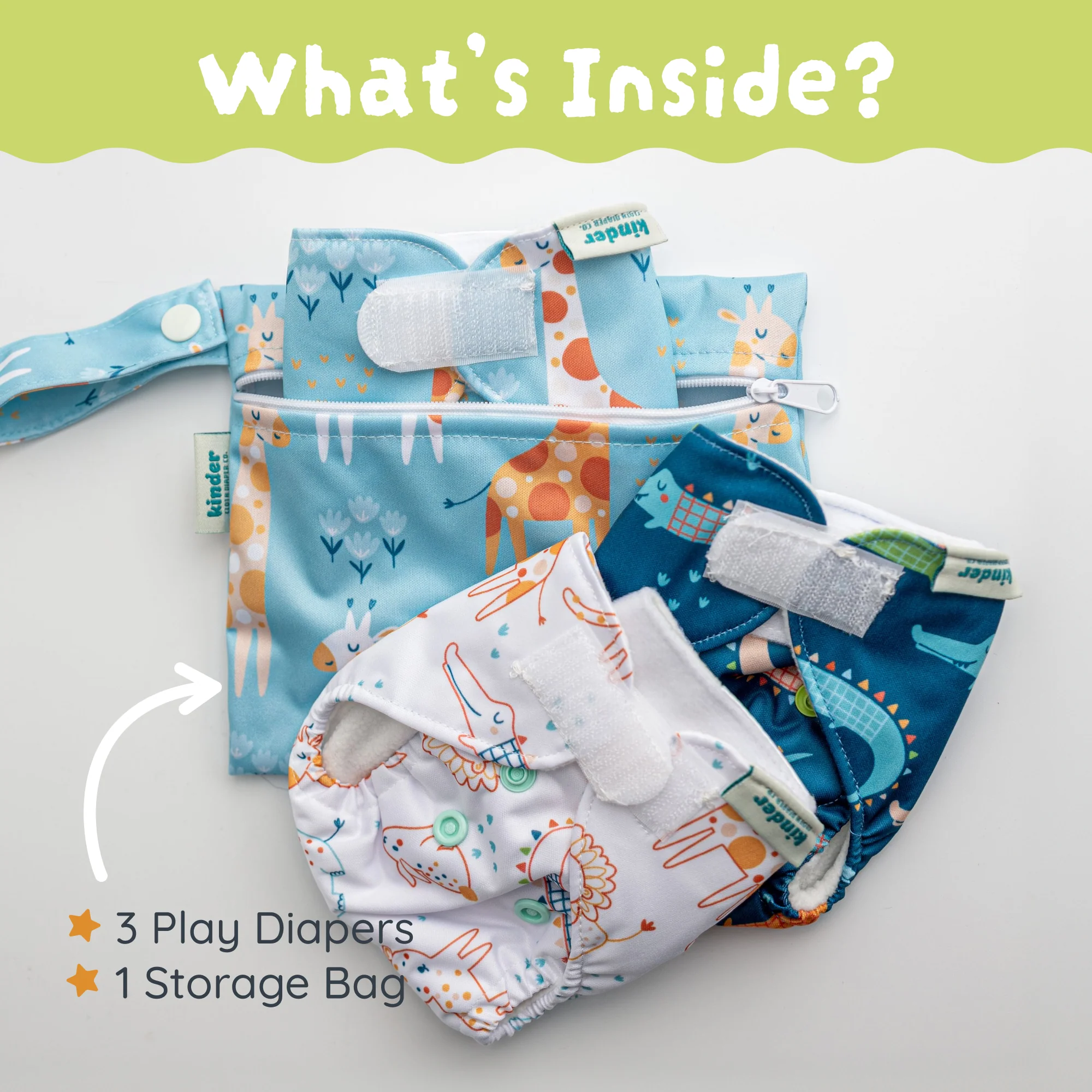 Reusable Doll Toy Diaper Set with Mini Reusable Baby Wipes - Image 45