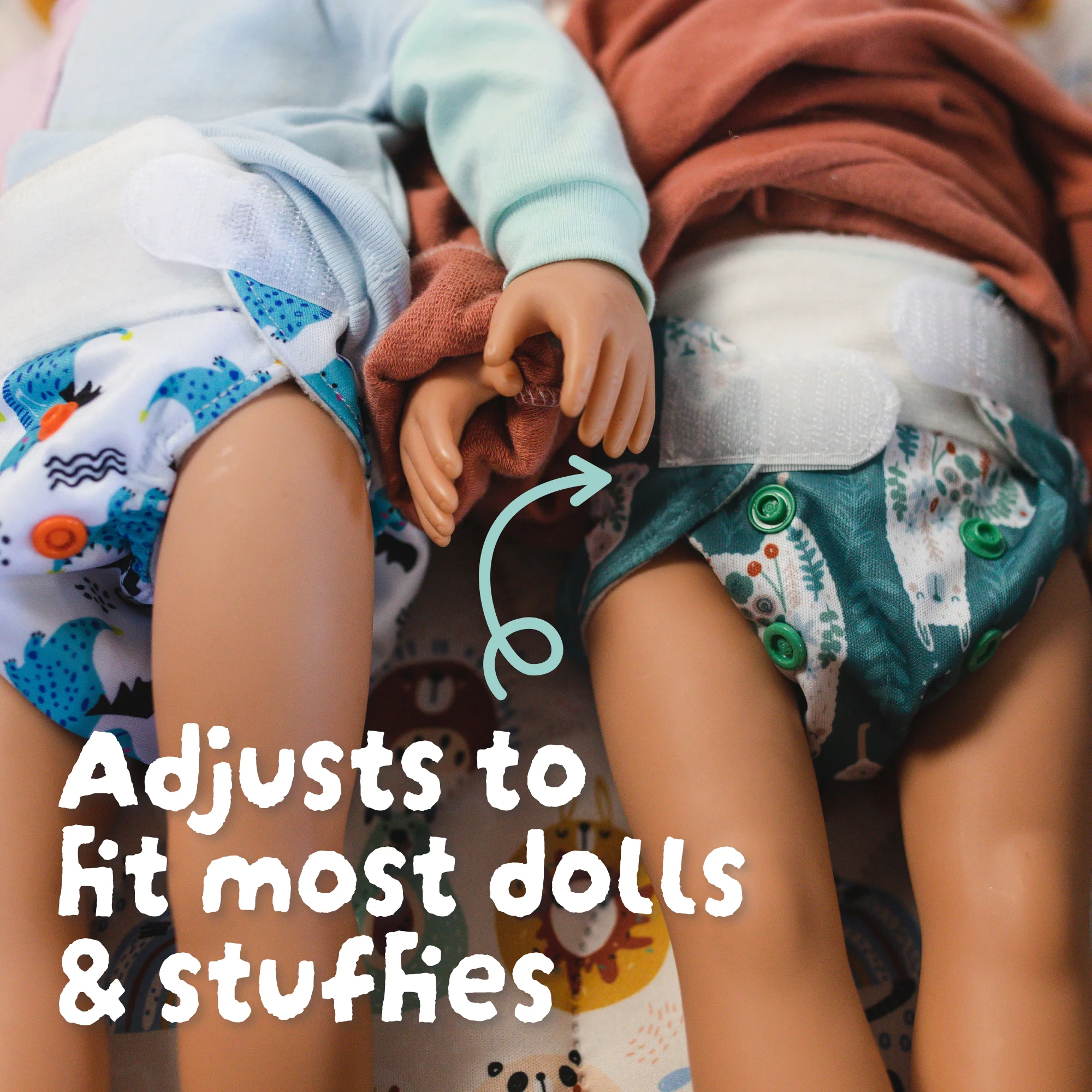 Reusable Doll Toy Diaper Set with Mini Reusable Baby Wipes - Image 55