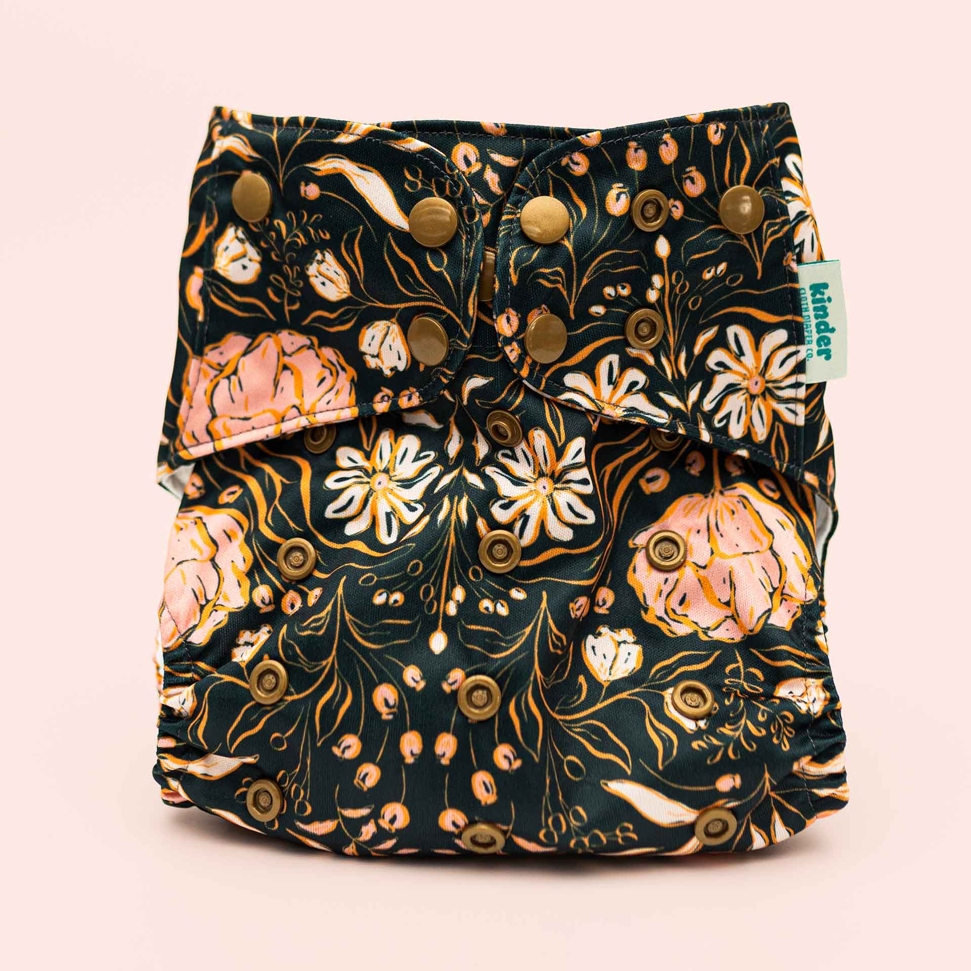 Floral: Essentials Pocket Cloth Diaper with Athletic Wicking Jersey, Grows with your Baby - Image 36
