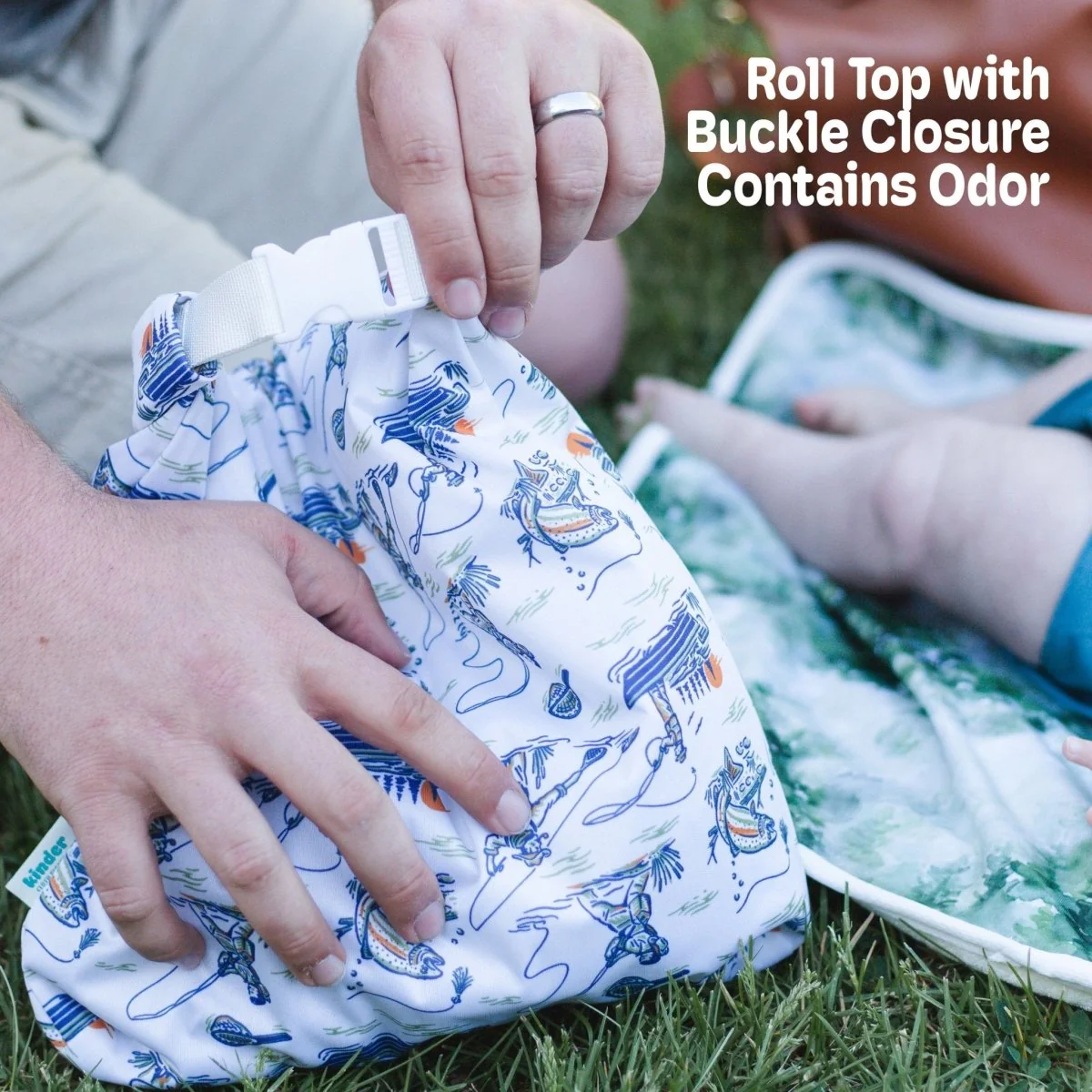 Roll Top Space Saver Water Resistant Small Wet Bag Travel Storage Bag - Image 4
